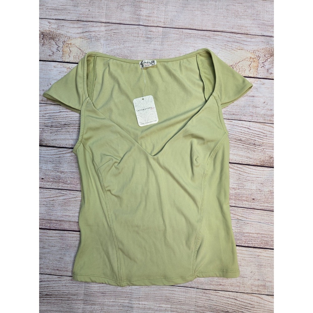 Free People Intimately Duo Corset Cami Size XS NWT Whispering Willow Green